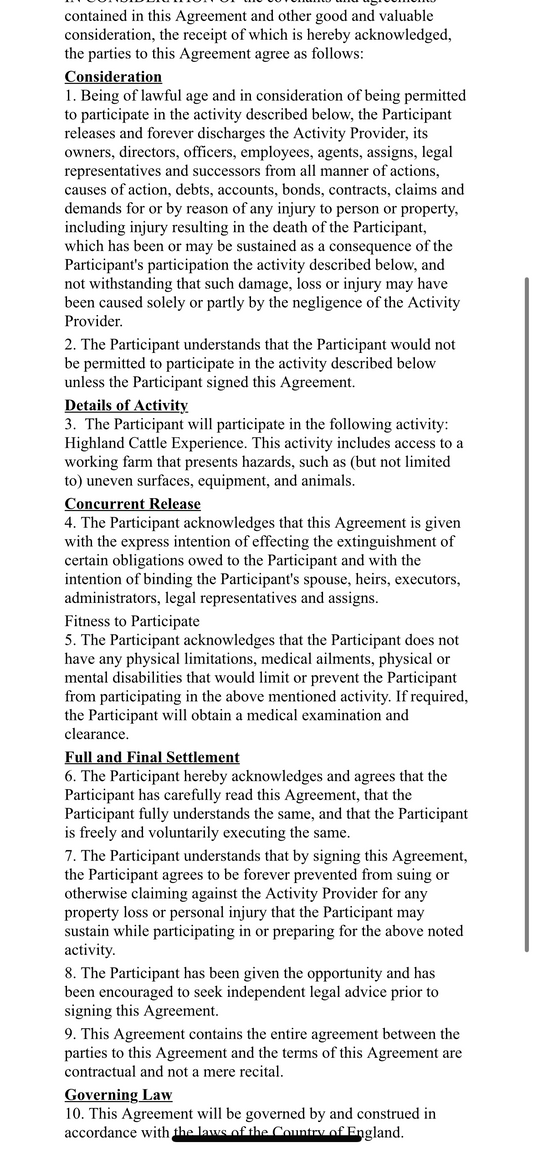 Waiver Acceptance